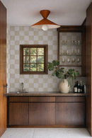 Checkers Wallpaper, tan