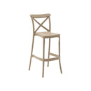 Outdoor Bar Stool Crossback 30" - Set of 4 - Milan