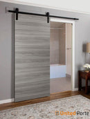Planum 0010 Ginger Ash Barn Door and Black Rail