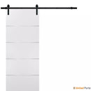 Planum 0020 White Barn Door and Black Rail