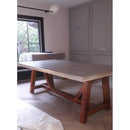 Barocco Valhalla Design Lightweight Concrete Rectangular Dining Table - (W)39" (L)86.5" (H)29.5"