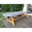 Barocco Valhalla Design Lightweight Concrete Rectangular Dining Table - (W)39" (L)94.5" (H)29.5"
