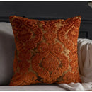 Baroque beige & silver damask cut velvet cushion covers living room