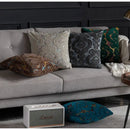 Baroque beige & silver damask cut velvet cushion covers living room