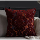 Baroque beige & silver damask cut velvet cushion covers living room