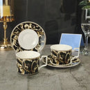 Baroque black & gold porcelain tea set – kitchen black unicorn series