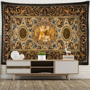 Baroque black & gold style astrology tapestry wall hanging bedroom decor