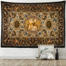 Baroque black & gold style astrology tapestry wall hanging bedroom decor