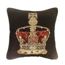 Baroque crown black & red velvet pillow cover living room decor