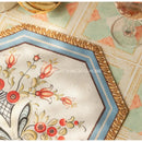 Baroque flowers fringe placemat set red & green dining room decor
