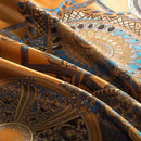 Baroque golden jacquard bedding set – gold & blue bedroom linens