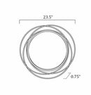 Basay Round Silver Gray Mirror