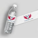 Baseball Emblem Water Bottle Labels