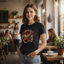 Baseball Mom Heart Graphic T-Shirt 100% Cotton Game Day Casual Top
