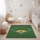 Soccer Field Playroom Rug / World map Area Rug