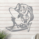 Bass Fishing On a Boat Sign
