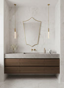 Italian Antique Brass Mirror - Unlacquered Brass Mirror