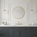 Antique Brass Mirror - Handmade Oval Golden Wall Mirror