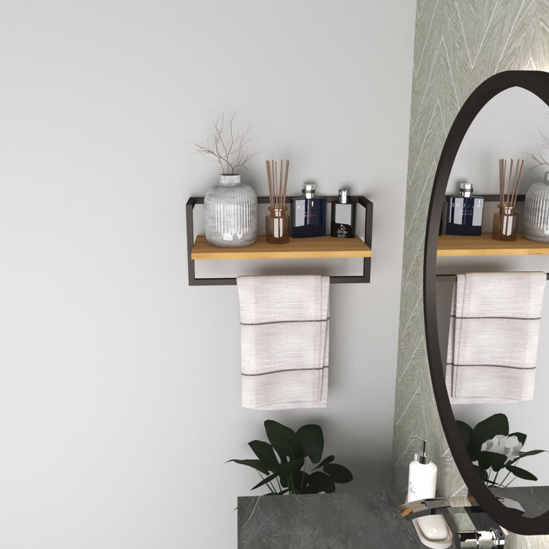 Bathroom Shelf and Towel Holder