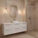 Kidney Shape Wall Mirror - Unlacquered Brass Mirror