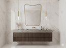 Curved Brass Mirror - Frame Wall Mirror