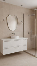 Italian Shield Silver Brass Wall Mirror