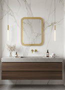 Gold Rectangle Mirror - Handmade Bathroom Mirror