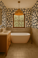 Dolce Terrazzo Wallpaper, black and white