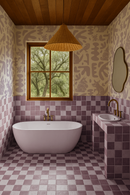 Abstract Animales Wallpaper, white and lavender