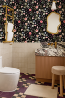 Floral Finds Wallpaper, black