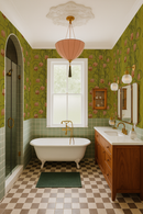 Campanas Wallpaper, chartreuse and orange