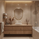Brass Frame Wall Mirror - Modern Aesthetic Mirror