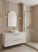 Antique Brass Arch Mirror