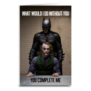 Batman and Joker "You Complete Me" Greeting Card