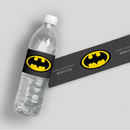 Batman Birthday Water Bottle Labels