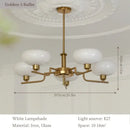 Bauhaus brass glass pendant chandelier for dining room