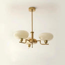 Bauhaus brass glass pendant chandelier for dining room