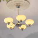 Bauhaus brass glass pendant chandelier for dining room