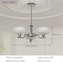 Bauhaus brass glass pendant chandelier for dining room