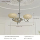 Bauhaus brass glass pendant chandelier for dining room