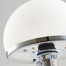 Bauhaus chrome and milk white glass table lamp bedroom light