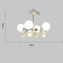 Bauhaus chrome orange & white lasha pendant light dining room