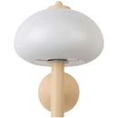 Bauhaus cream mushroom glass wall light bedroom sconce