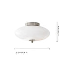 Bauhaus cream white glass ceiling lamp dining room led light