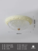 Bauhaus cream wind glass ceiling light bedroom ornate iron decor