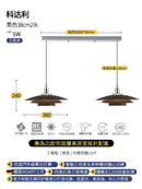 Bauhaus flying saucer pendant light black & white dining room led