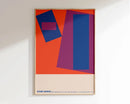 Pink Orange Geometric Art Prints