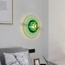 Bauhaus green and clear glass led wall sconces bedroom light