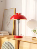 Bauhaus led table lamp in glossy red for bedroom or living room