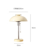 Bauhaus led table lamp in glossy red for bedroom or living room